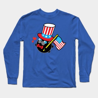 Poopy the Pug Puppy - Independence Day Long Sleeve T-Shirt